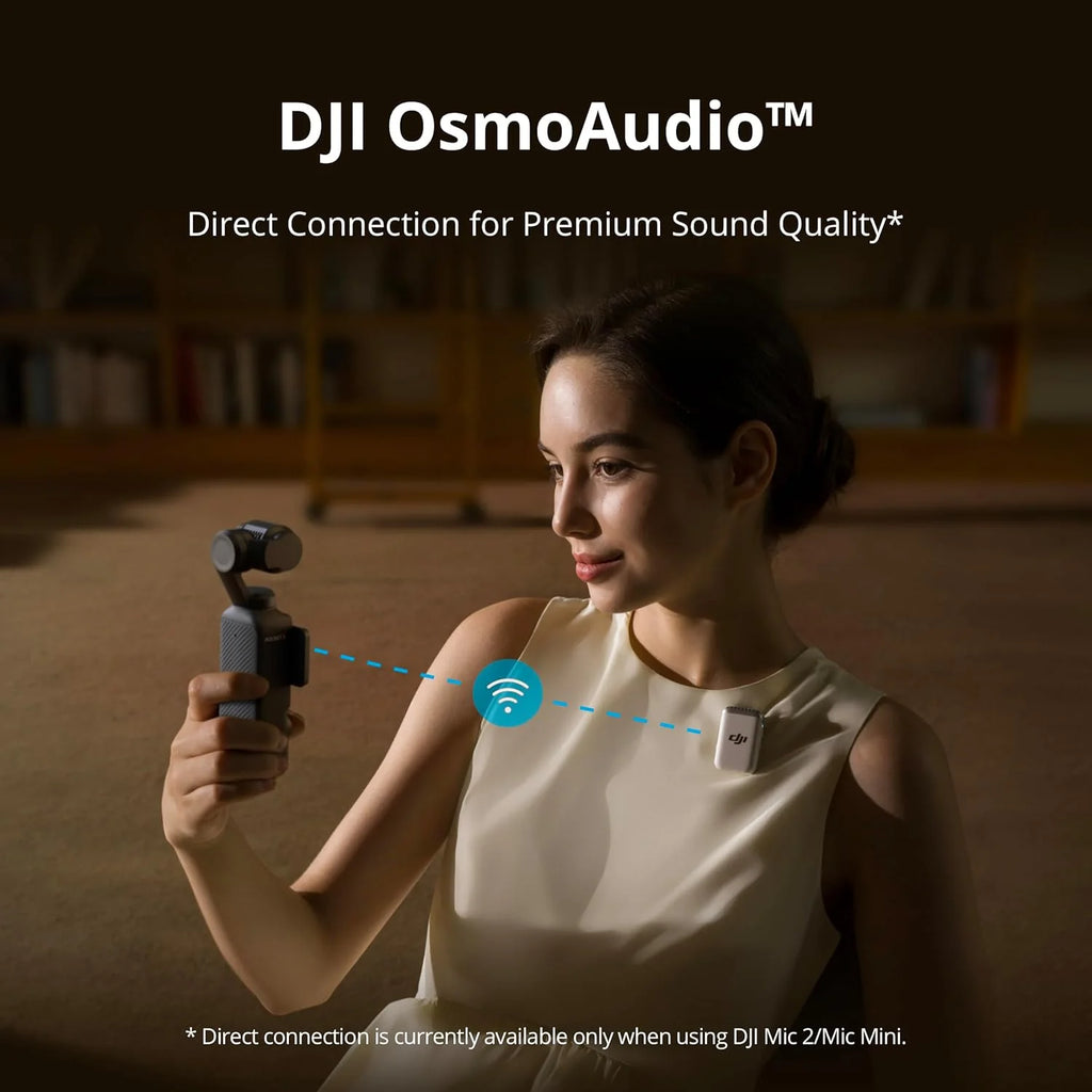 DJI Zestaw DJI Osmo Pocket 3 Kreator, Kamera Vlogging CMOS 1'', wideo 4K/120 FPS, stabilizacja 3-osiowa, śledzenie twarzy/obiektów, szybkie ustawianie ostrości, z mikrofonem dla uzyskania czystego