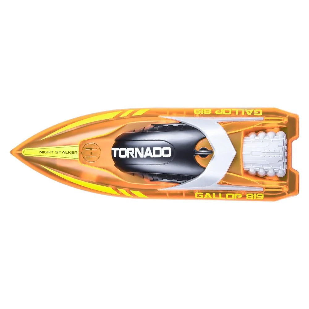 RC Speed Boat 2.4GHz – Dual Batteries, LED Lights, Fast Racing Toy