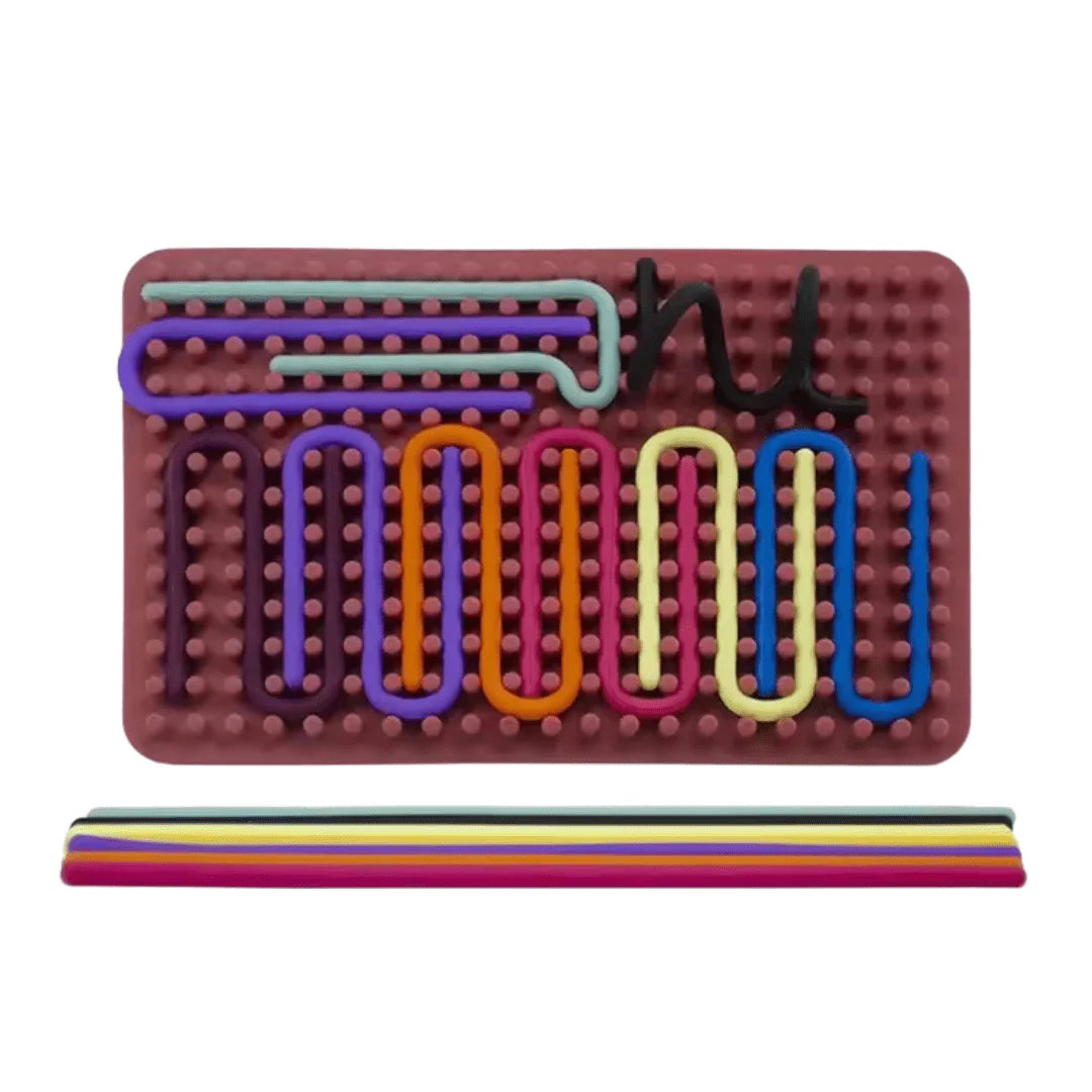 Montessori Silicone Sensory Board with Adhesive Colorful Strips