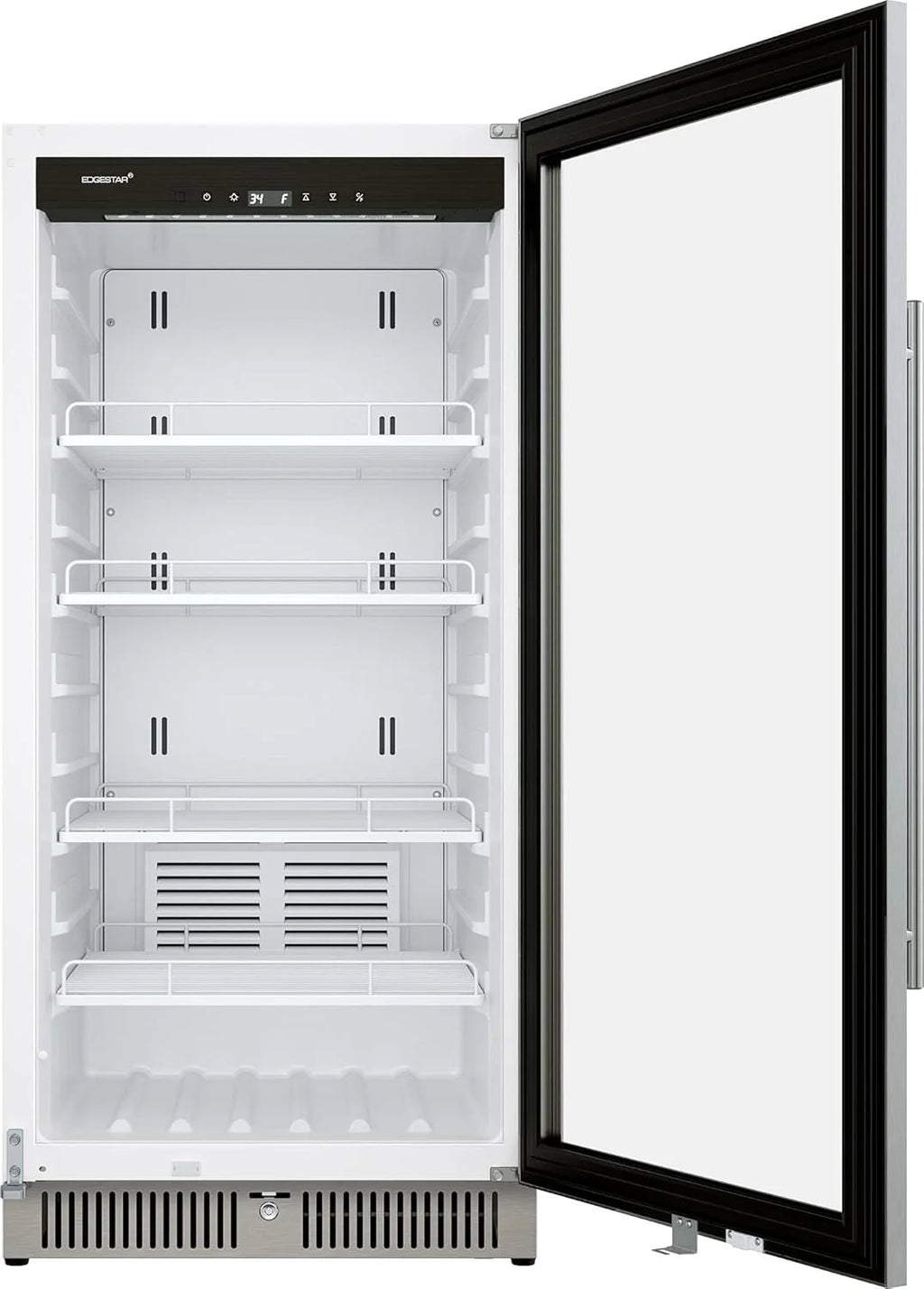 22 Wide 10.1 Cu. Ft. Commercial Beverage Merchandiser – Stainless Steel, Temp Alarm, Reversible Door