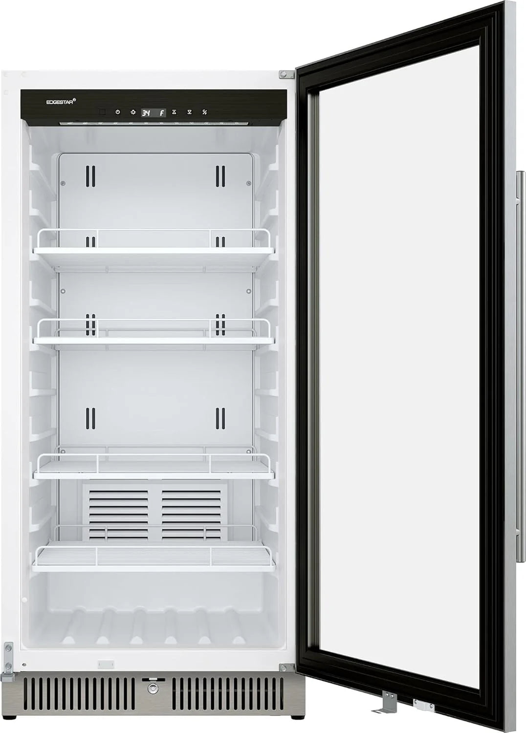 22 Wide 10.1 Cu. Ft. Commercial Beverage Merchandiser – Stainless Steel, Temp Alarm, Reversible Door