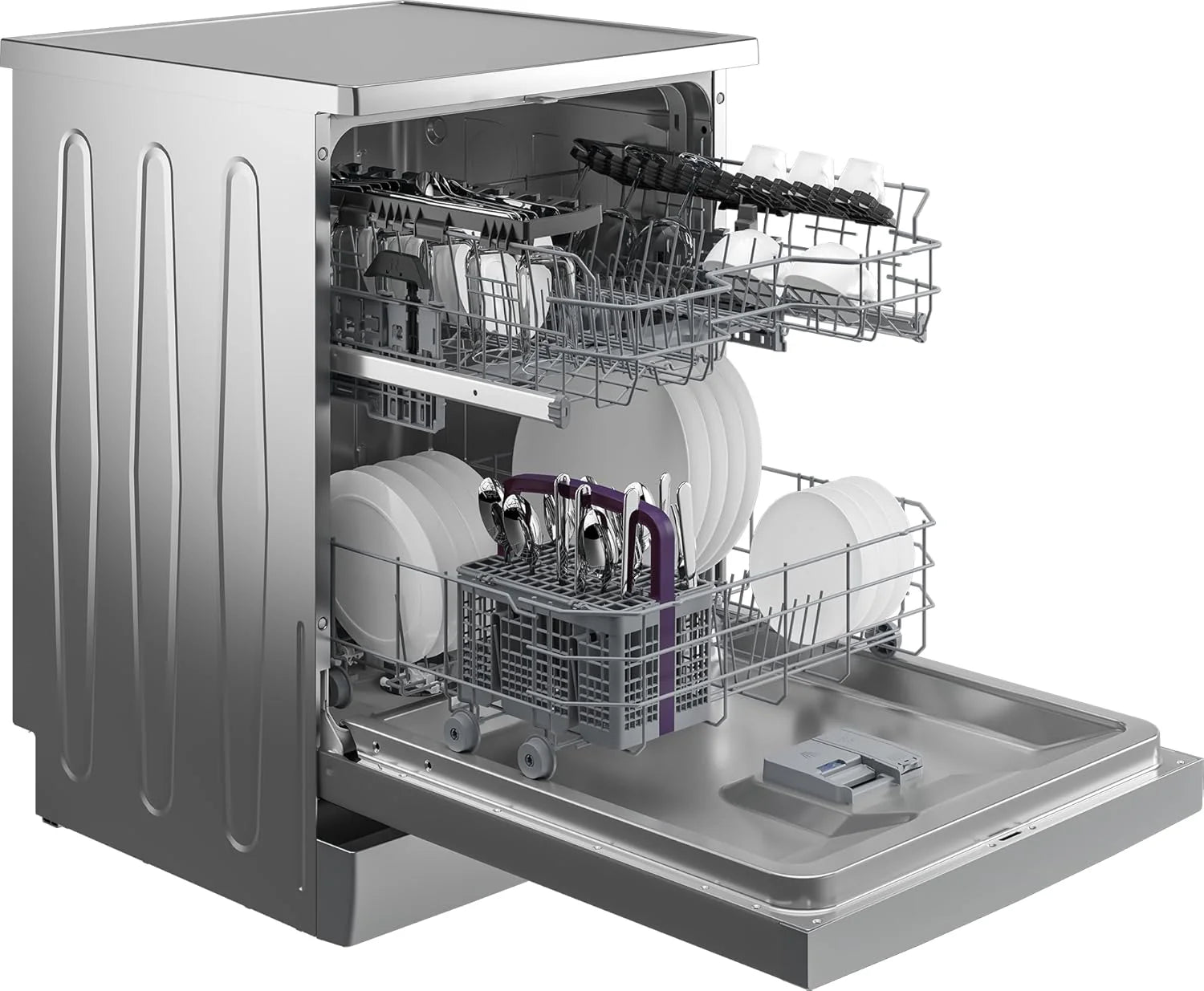 Beko BDFN26430W zmywarka do naczyń 60 cm, wolnostojąca, do zabudowy, na 14 nakryć wymiarowych, 6 programów, 4 dodatkowe funkcje, 3 poziomy zlewu, HigienIntense, SelfDry, program do połowy załadunku,