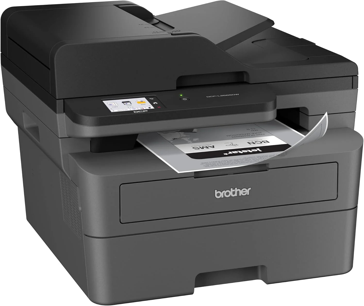 Brother DCP-L2665DW - wielofunkcyjna drukarka 3 w 1 (drukowanie/skanowanie/kopiowanie) czarno-biała - WiFi i Ethernet - automatyczna ładowarka - 50 arkuszy - 6-miesięczny bezpłatny okres próbny w