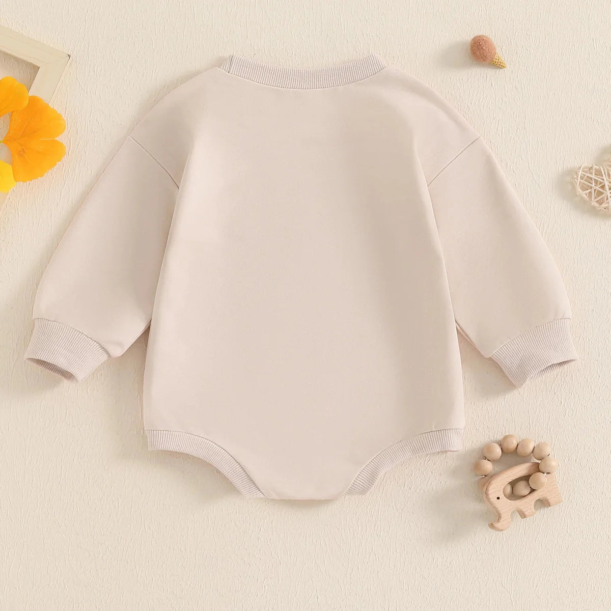 Baby Sweatshirt Bodysuit Letter Embroidery Long Sleeve Clothes