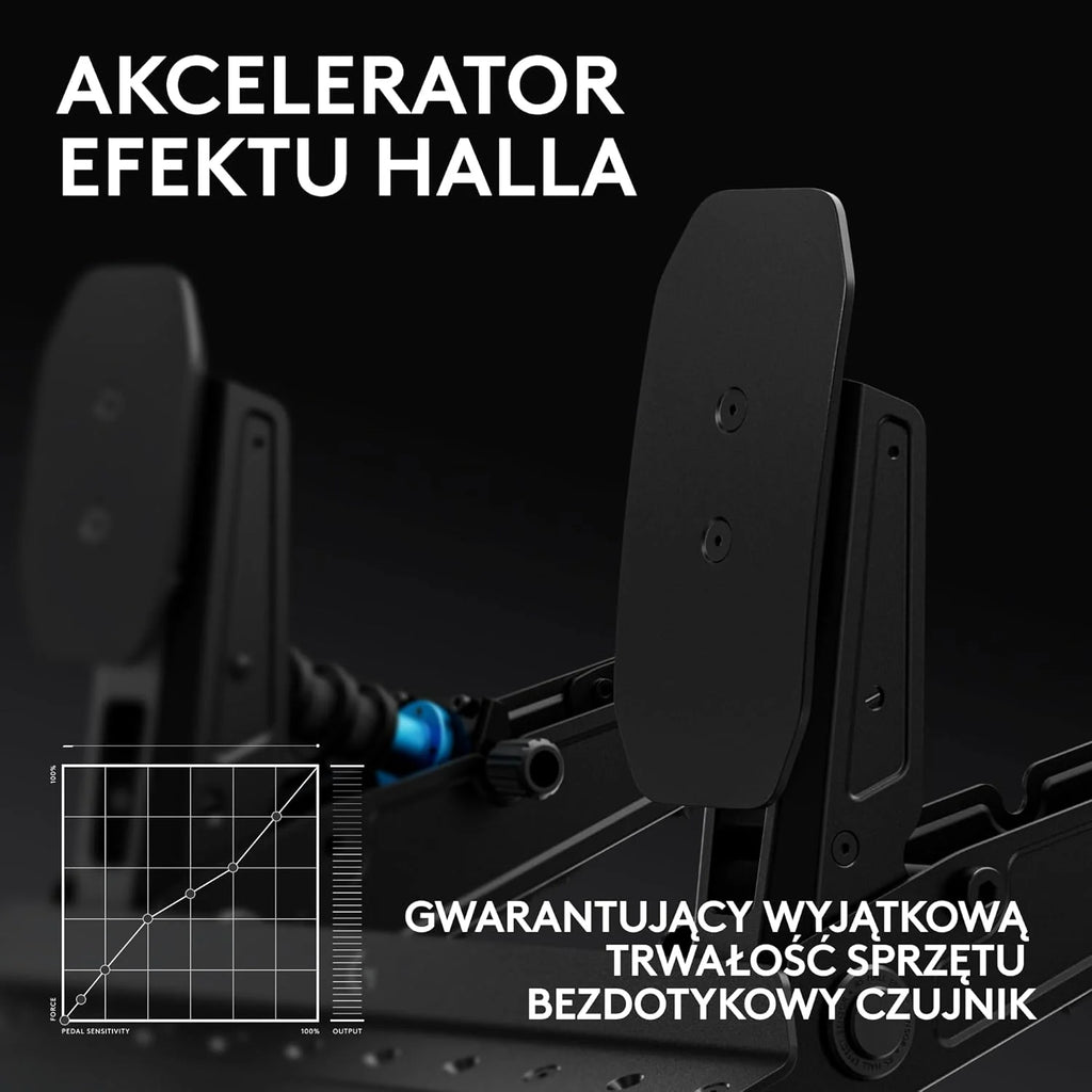 Logitech G PRO Racing Pedals – Pedały symulatora wyścigów z hamulcem z czujnikiem obciążenia 100 kg, w pełni konfigurowalne, wymienne sprężyny i elastomery, konstrukcja modułowa - Czarny