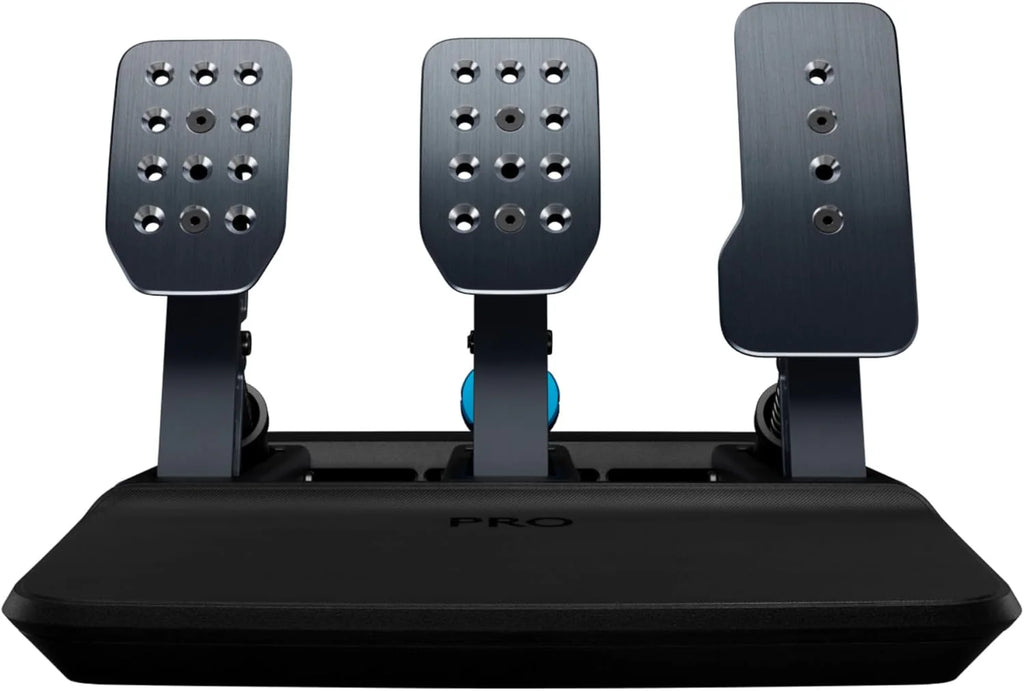 Logitech G PRO Racing Pedals – Pedały symulatora wyścigów z hamulcem z czujnikiem obciążenia 100 kg, w pełni konfigurowalne, wymienne sprężyny i elastomery, konstrukcja modułowa - Czarny