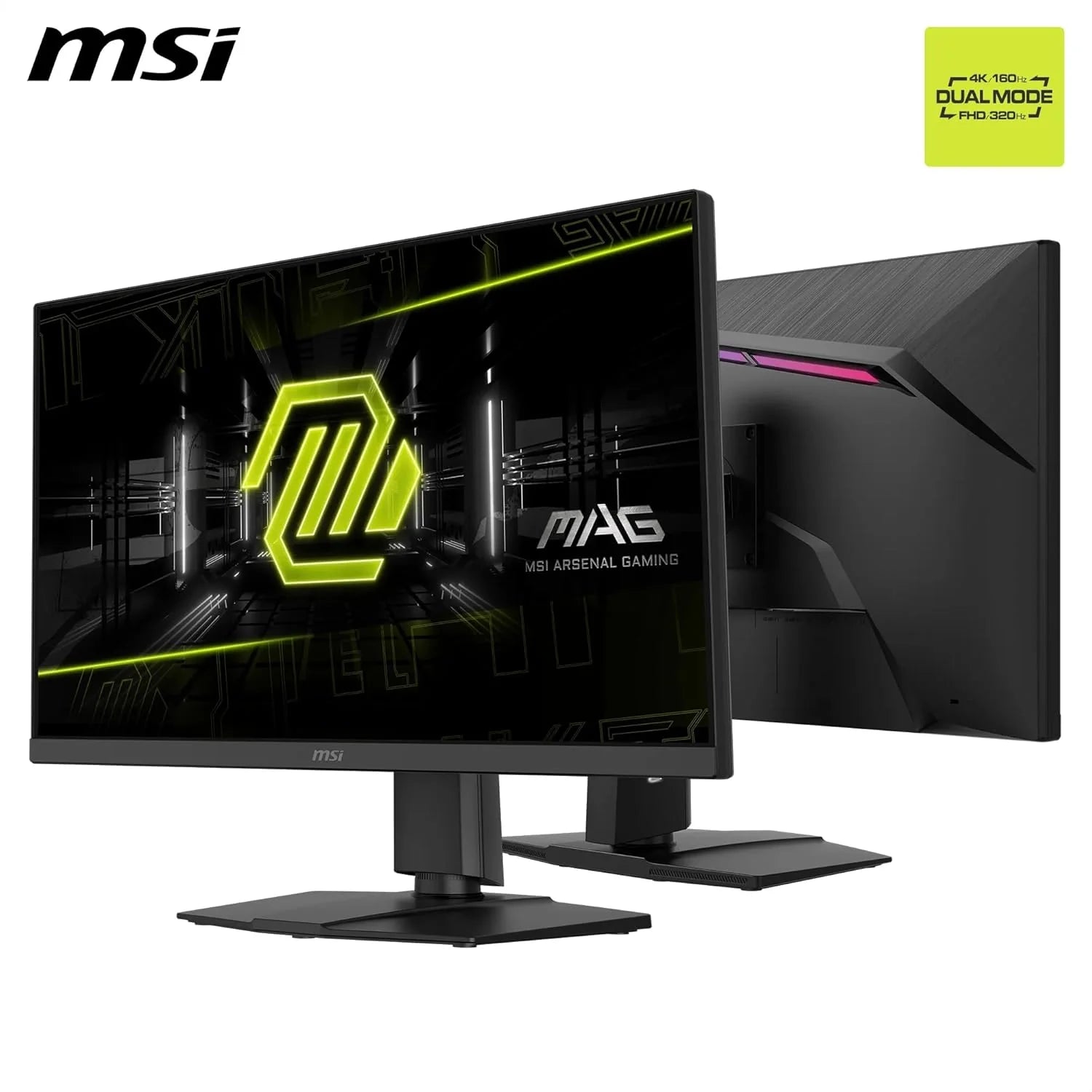 MSI MAG 272URDF E16 Gaming Display 27'' UHD - Szybki panel IPS 3840 x 2160, 0,5 ms, DisplayHDR 400, AI Vision, tryb podwójny, HDMI 2.1, DP 1.4a, nachylenie i regulacja wysokości, czarny