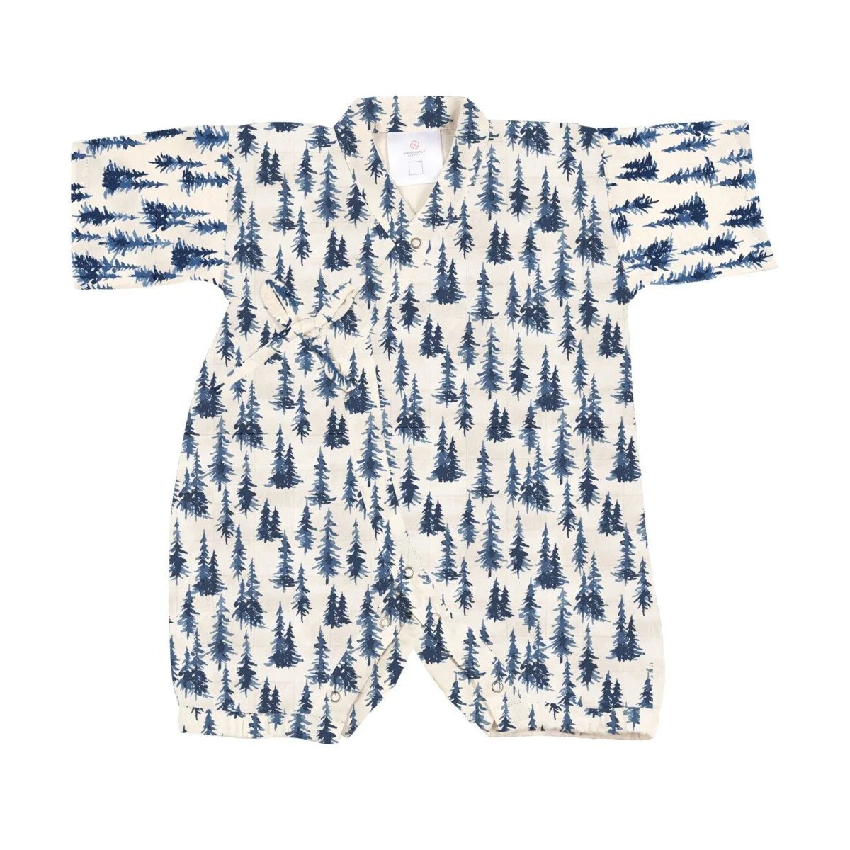 Baby clothes Soft Bamboo Kimono Jumpsuit Natural Comfort | Indigo Forest