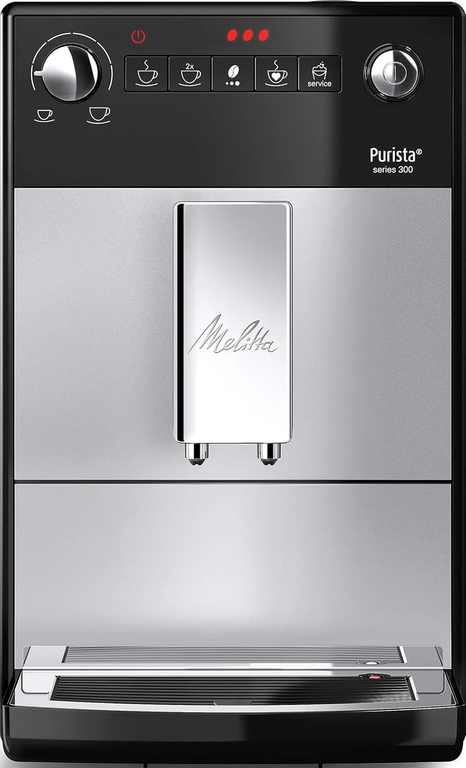 Melitta Purista - w pełni automatyczny ekspres do kawy z ulubioną funkcją kawy, z młynkiem i 3-stopniową regulacją mocy kawy, do kawy i espresso, czarny