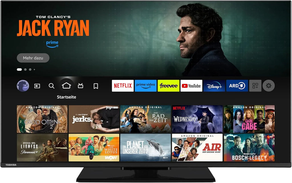 Toshiba Telewizor 55 cali Smart TV Fire TV 4K UHD Telewizor Dolby Vision HDR & Dolby Atmos, Sound by Onkyo, Triple Tuner, LED TV 55UF3F63DAR (2026)