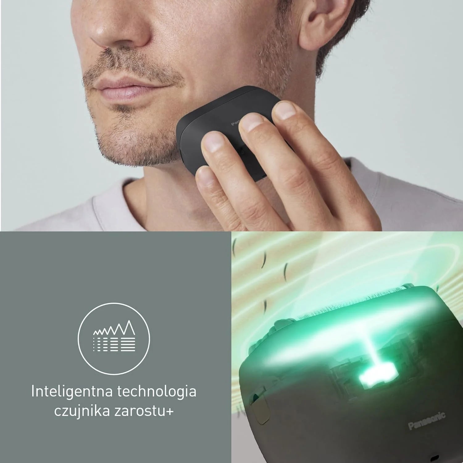 Golarka Panasonic ES-PV3B-K803 Series 900s, Golenie na Mokro i Sucho, 5-Ostrzowa Golarka Elektryczna Dla Mężczyzn, Inteligentny Czujnik Zarostu, USB-C, Etui, Matowa Czerń