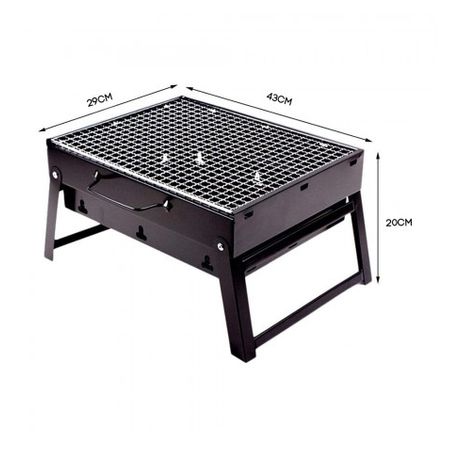 Przenośny składany grill węglowy z rusztem 43x29x20cm
