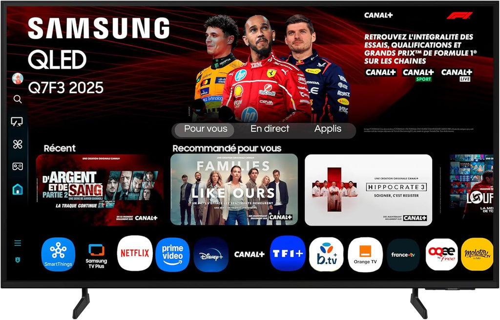 SAMSUNG Telewizor 50 cali QLED Q7F 4K Smart TV z wizją AI, 100% głośności kolorów z kropką kwantową, autentyczny Quantum Dot i Motion Xcelerator
