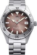 Orient Sports Mako 40 mm męski automatyczny ręczny mechaniczny zegarek sportowy ze stali nierdzewnej i koperta brązowa tarcza - RA-AC0Q17Y