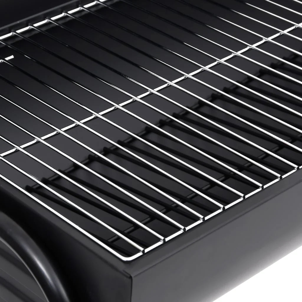 Grill 2026 z 2 czarnymi rusztami – przenośny grill stalowy o wymiarach 80x95x90 cm