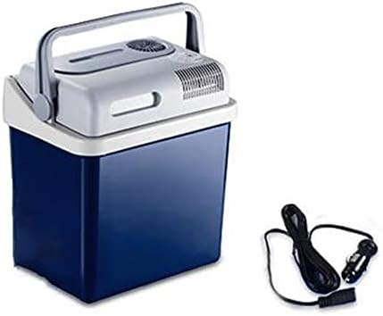 Przenośna, elektryczna lodówka turystyczna o pojemności 21 l, mini lodówka 36 W z zasilaczem AC/DC, niebieska lodówka samochodowa do podróży kamperem, łodzią i kempingiem