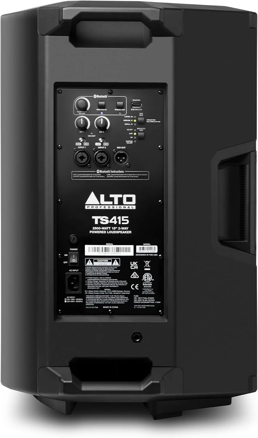 ALTO TS410 Aktywny Głośnik PA 2000W 10 z 3-Kanałowym Mikserem, Bluetooth, Bezprzewodowym Podłączaniem Głośników, DSP i Aplikacją