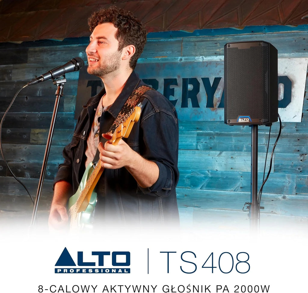 ALTO TS410 Aktywny Głośnik PA 2000W 10 z 3-Kanałowym Mikserem, Bluetooth, Bezprzewodowym Podłączaniem Głośników, DSP i Aplikacją