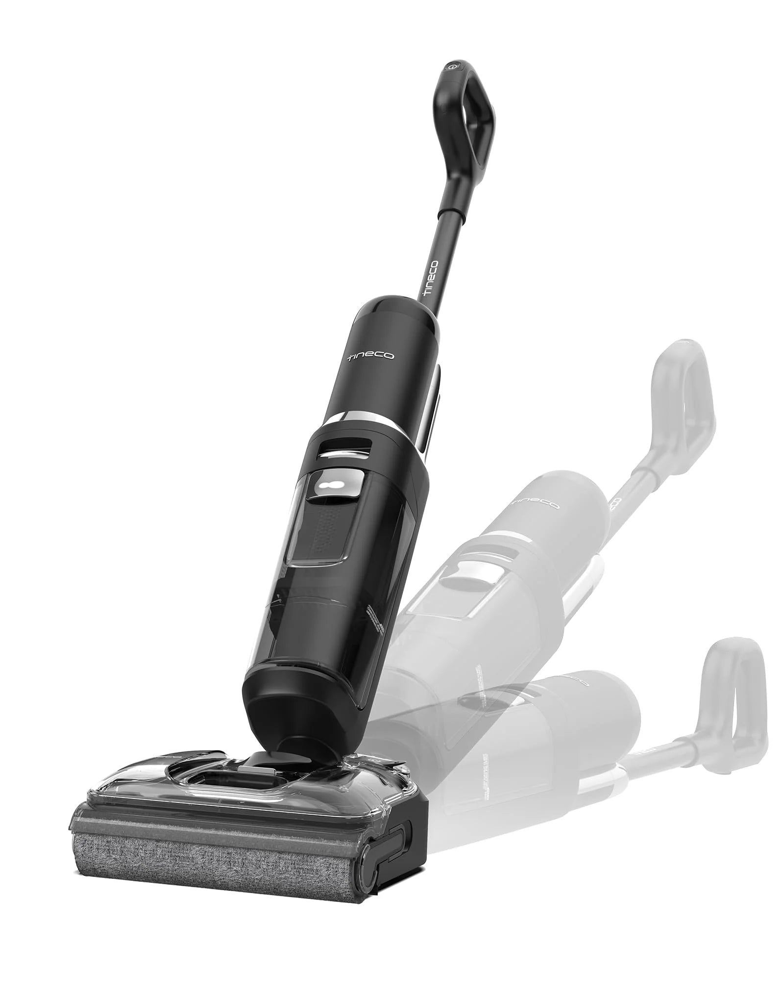 Tineco FLOOR ONE S7 Stretch Steam Draadloze Nat-Droog Stoomzuiger Alles-in-één, 160℃ HyperSteam, 180° Plat Liggend, Anti-Knoop Ontwerp, FlashDry Zelfreiniging, Tot 80 min gebruiksduur