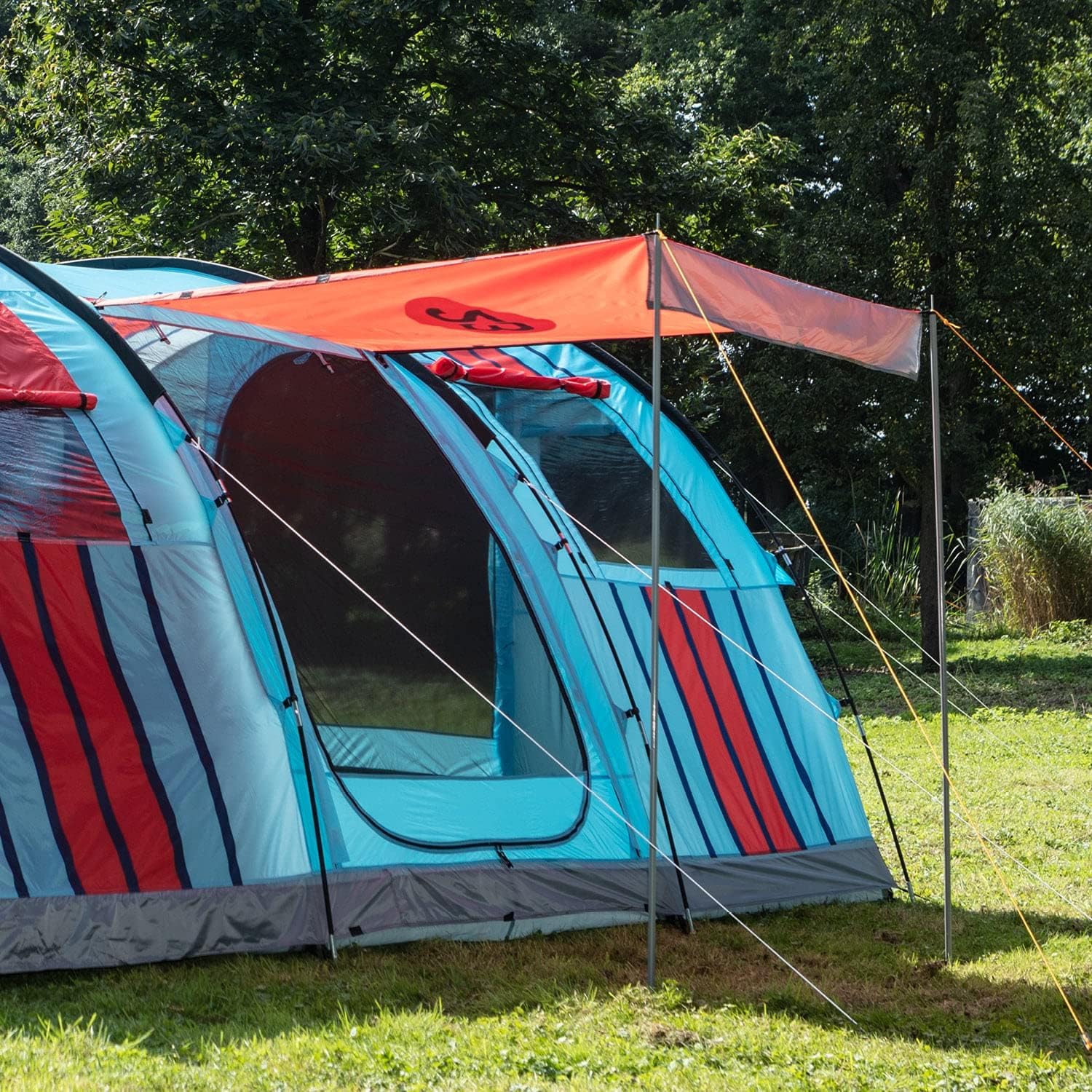 Skandika Gotland 6 Protect namiot tunelowy | Namiot rodzinny dla 6 osób z wszytą podłogą, z technologią Sleeper/bez, wodoszczelny, rozkładana kabina | namiot kempingowy