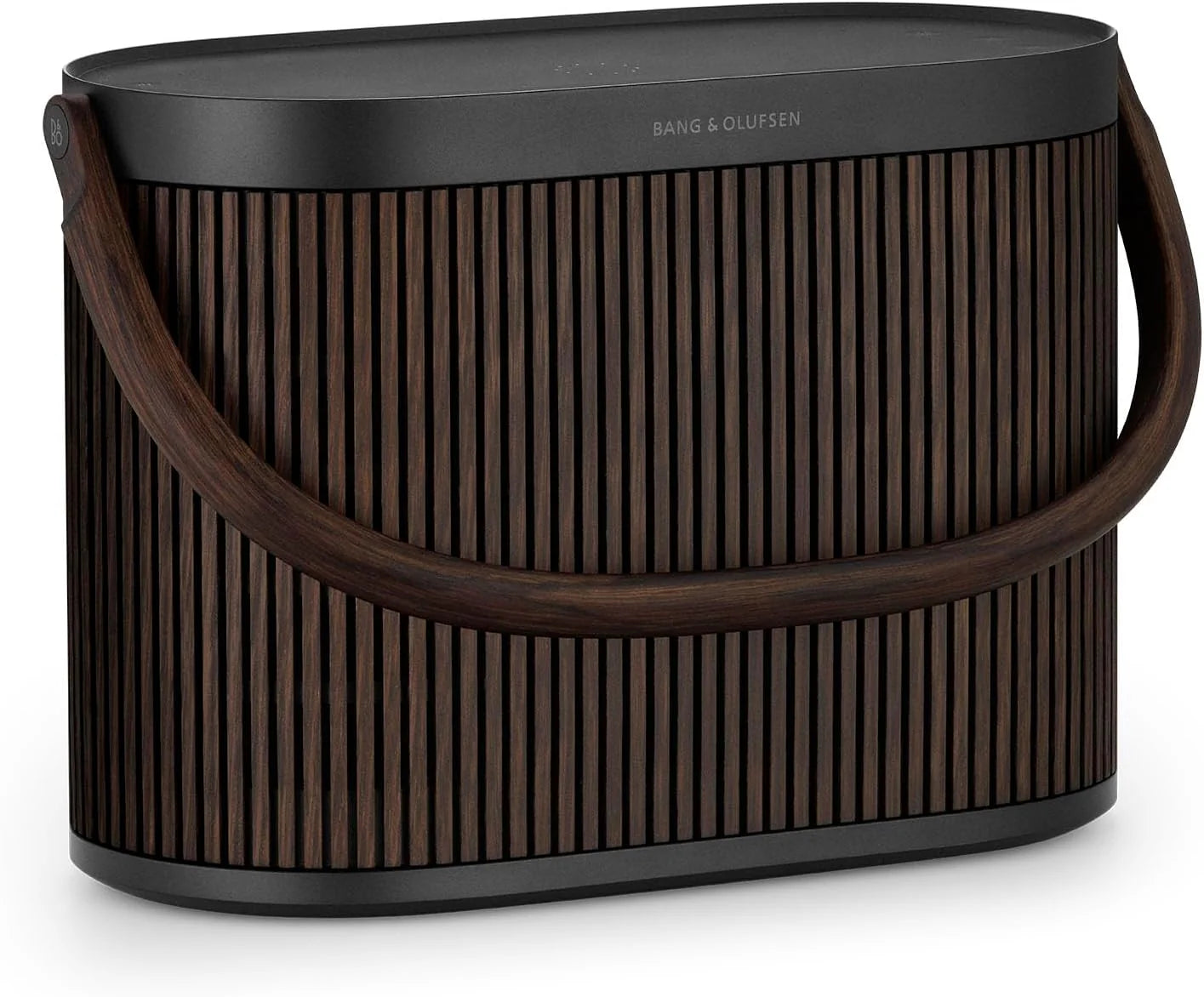 Bang & Olufsen Beosound A5 - Potężny luksusowy przenośny głośnik modułowy Bluetooth i WiFi do domu lub na zewnątrz, z długą żywotnością baterii i wbudowanym bezprzewodowym ładowaniem - Dark Oak
