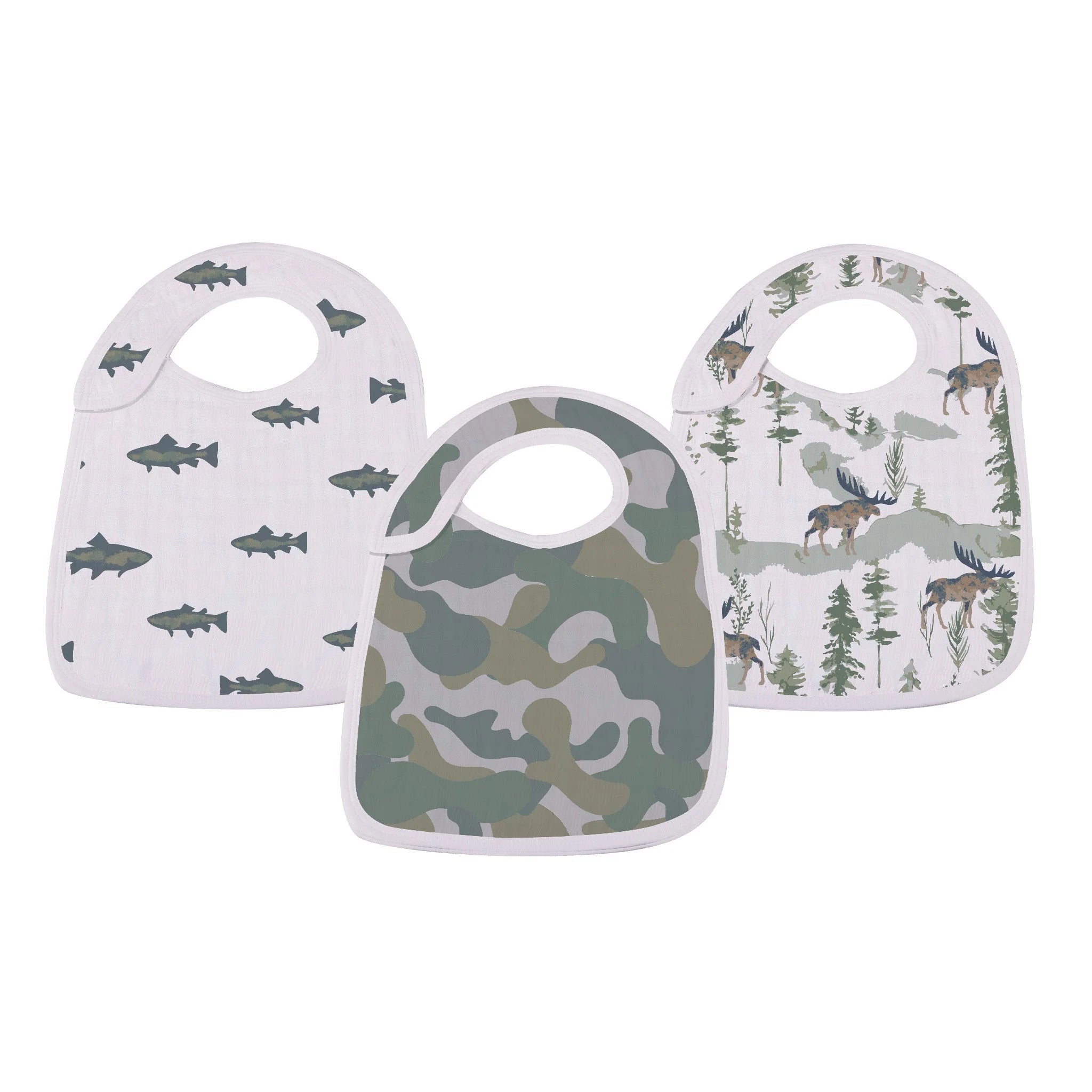 Gone Fishing Snap Bibs