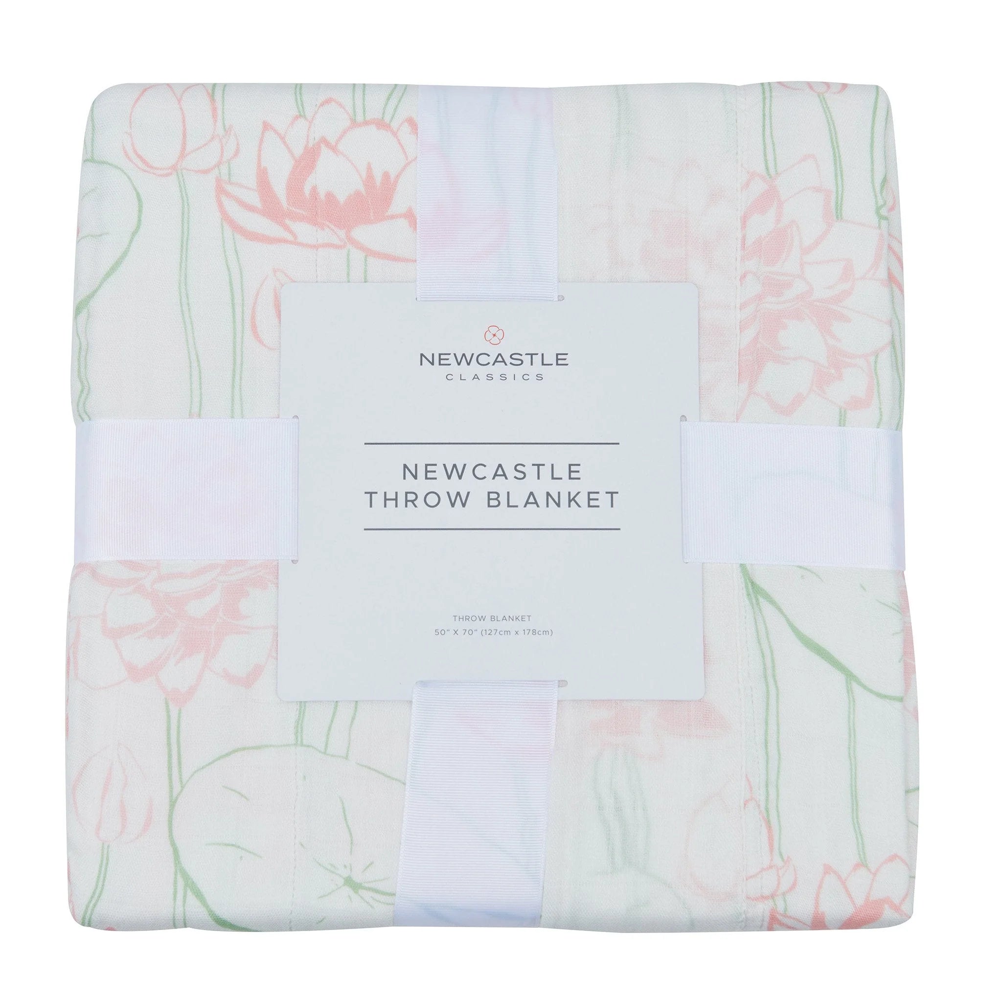 Water Lily Bamboo Throw Blanket