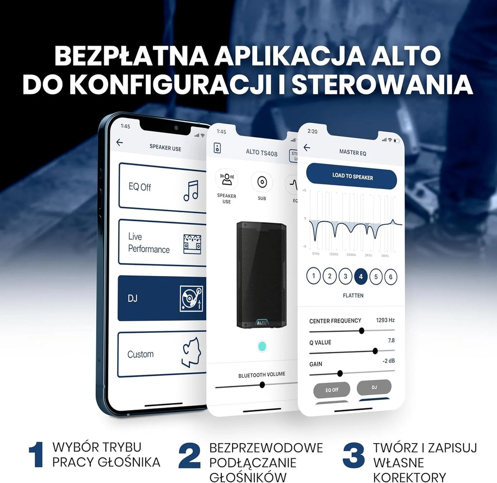 ALTO TS410 Aktywny Głośnik PA 2000W 10 z 3-Kanałowym Mikserem, Bluetooth, Bezprzewodowym Podłączaniem Głośników, DSP i Aplikacją