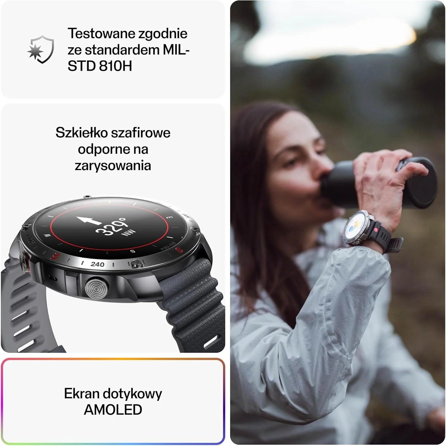 Polar Grit X2 Pro z GPS klasy premium – wytrzymały zegarek outdoorowy. Zaawansowana nawigacja i monitorowanie danych, sensor tętna i inne bioczujniki zaprojektowane dla najlepszej wydajności
