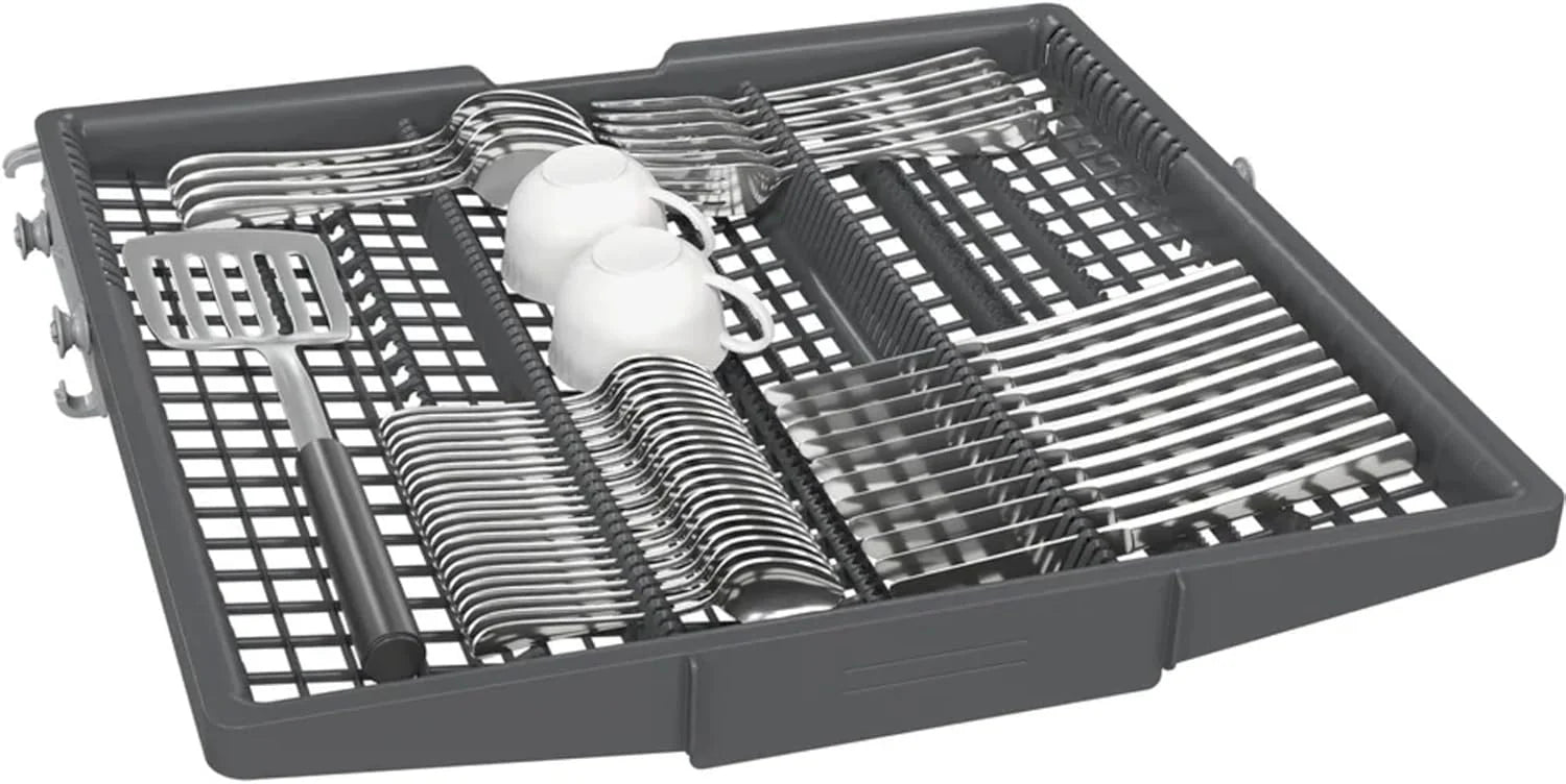 Siemens SX63EX22CE, iQ300, zmywarka XXL, w pełni zintegrowana, 60 cm, inteligentna zmywarka, wyprodukowano w Niemczech, szuflada na sztućce, varioSpeed Plus, kosze Flex, autoOpen dry, przycisk