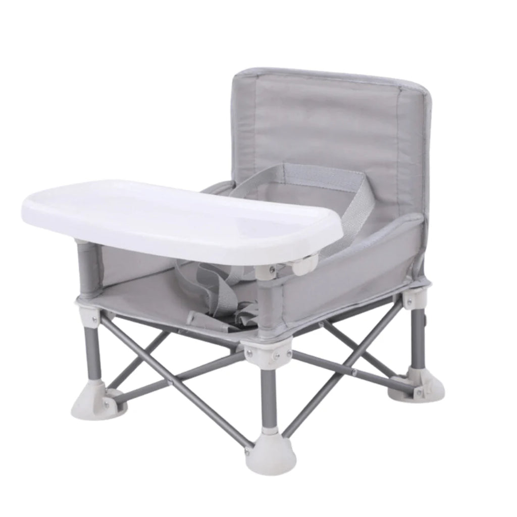 Portable Booster High Chair – Foldable Aluminum Seat with Tray & Travel Bag