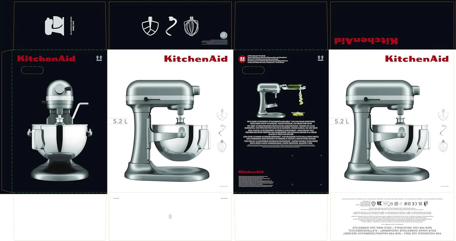 KitchenAid Heavy DUTY planetarna z podnoszoną miską 5,2 l, srebro powlekane 5KSM55SXXECU