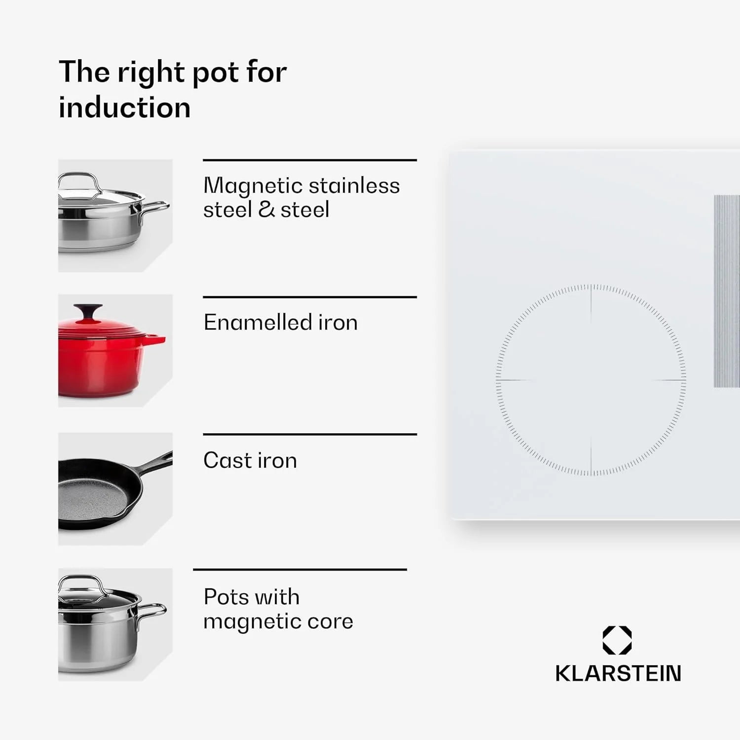 Klarstein Płyta indukcyjna, płyta kuchenna z ceramiki szklanej, 7000 W, płyta indukcyjna z 4 płytami, płyta indukcyjna do zabudowy z ekranem dotykowym i timerem, nowoczesne płyty grzewcze z
