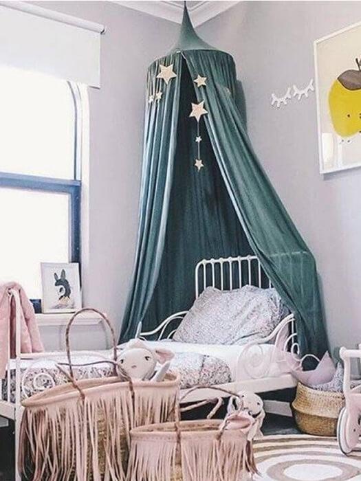 9ft Baby Canopy in Chiffon Cotton, Hanging Tent for Bedroom Nursery