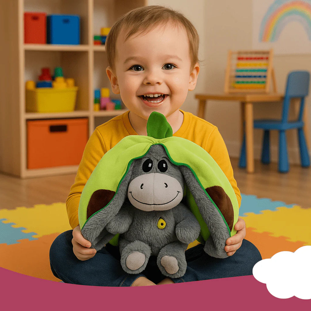 Donkey Breathing Plush – Fruit Themed Big Ears Sleep Toy with Motion
