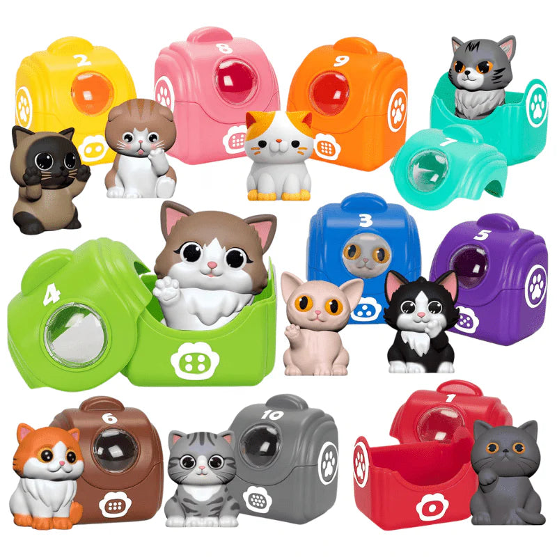Montessori Toddler Matching Toy Set, 20-Piece, Numbered, 4 Themes