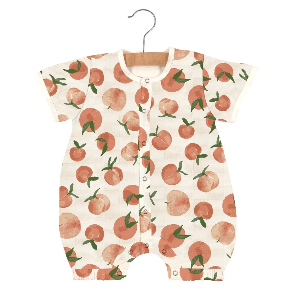 Soft Baby Romper - Natural Bamboo Fabric | Carnelian Peaches