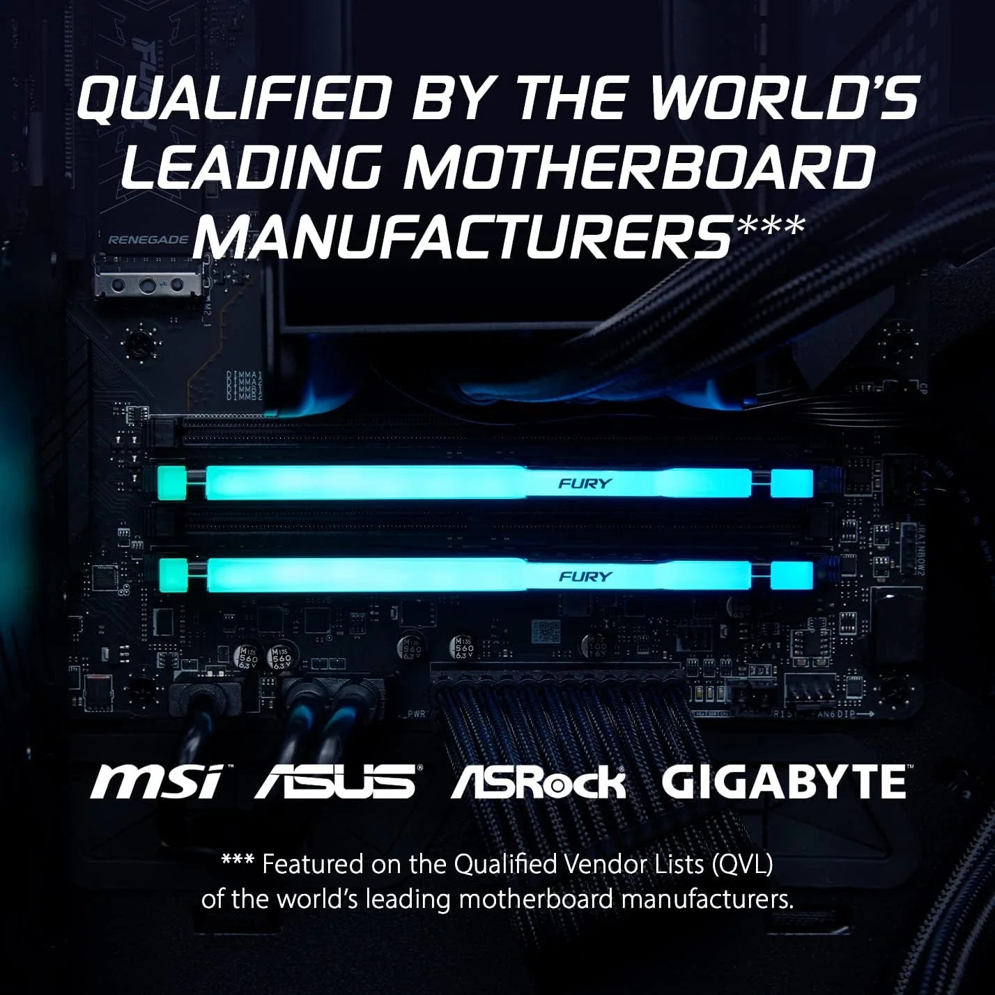 Kingston FURY Beast Czarny RGB XMP 64GB 6000MT/s DDR5 CL40 DIMM Pamięć gracza dla komputerów stacjonarnych Zestaw 4 - KF560C40BBAK4-64