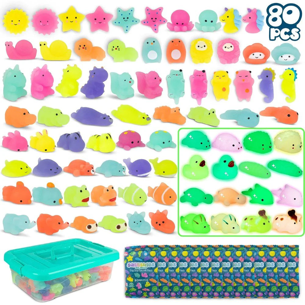 Mochi Squishy Toys – Soft Mini Squeeze Animals Pack in Individual Bags
