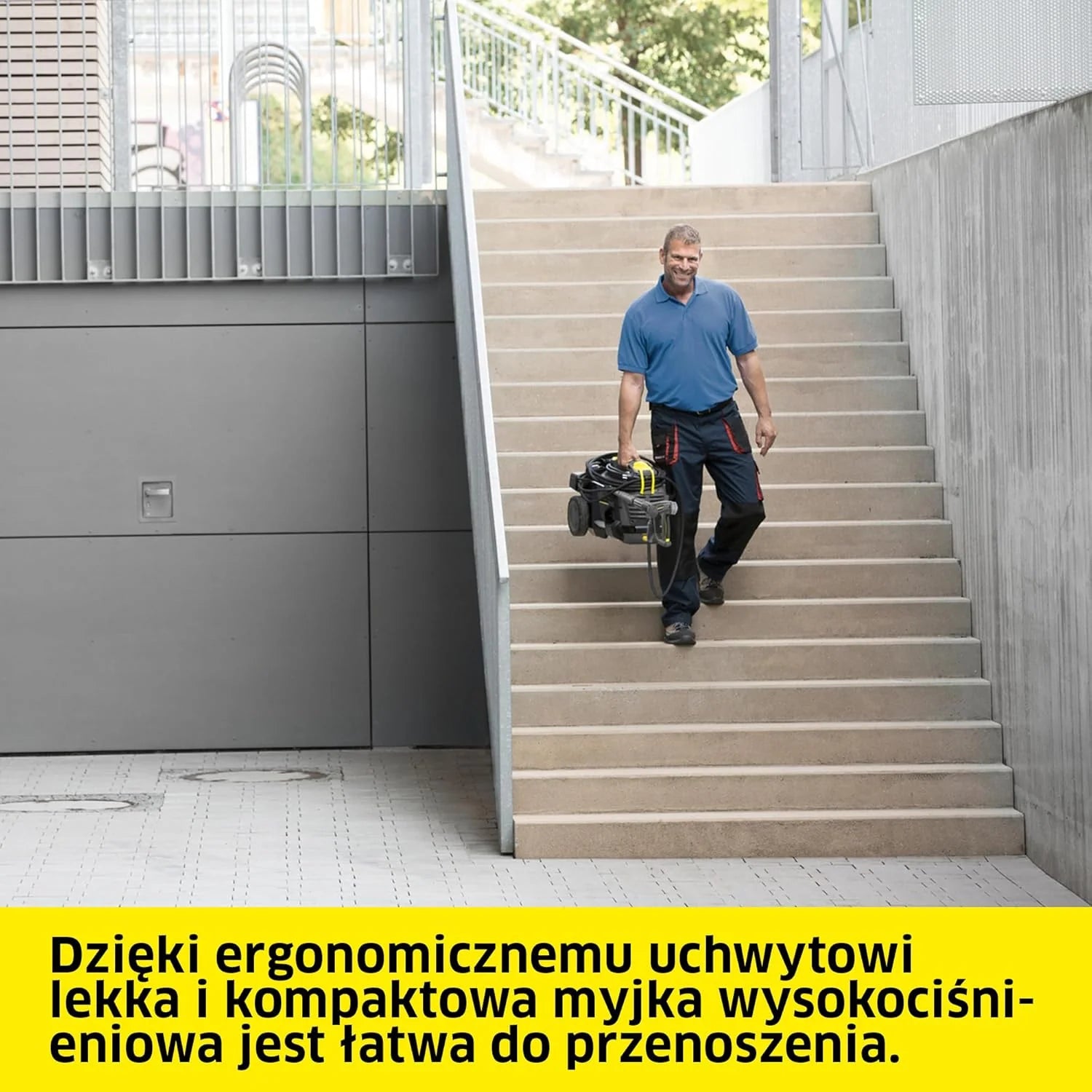 Kärcher urządzenie wysokociśnieniowe HD 5/17 C Plus, ciśnienie robocze: 170 bar, wydajność: 480 l/h, waga: 26 kg, wąż: 15 m, pistolet wysokociśnieniowy, lanca spryskująca, dysza rotacyjna. Zimna woda