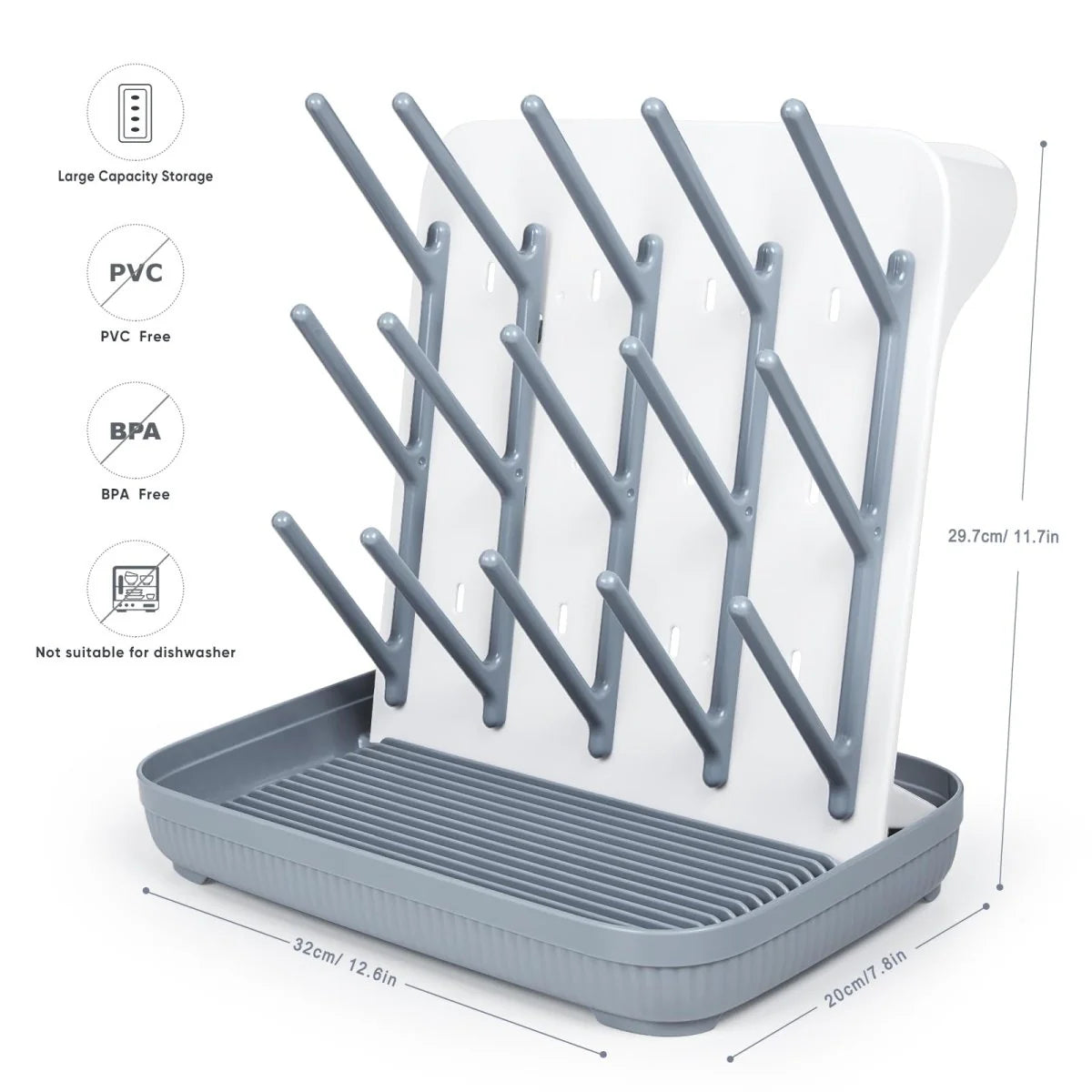 Vertical Baby Bottle Drying Rack Stand for Bottles & Pump Parts
