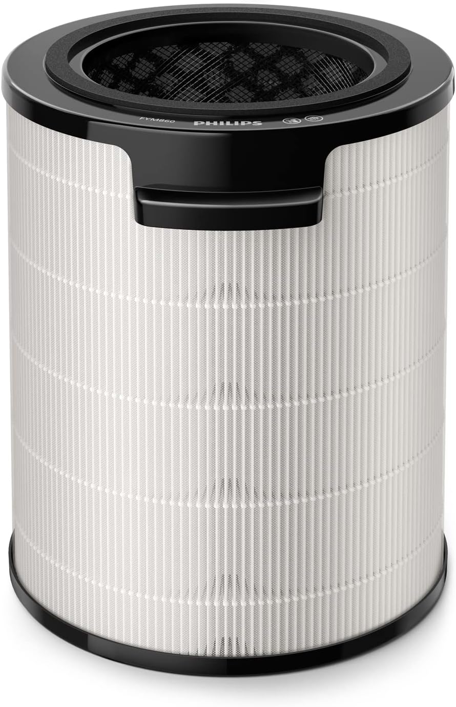 Philips Air Performer 3w1 - wentylator, oczyszczacz powietrza i grzejnik, Filtr NanoProtect HEPA, Usuwa alergeny, wirusy, bakterie, zapachy i 99,97% pyłków z powietrza, Cichy, Kolor Szary (AMF870/15)