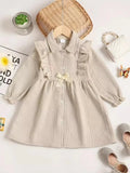 Toddler Girls Ruffled Bow Dress for Special Occasions
