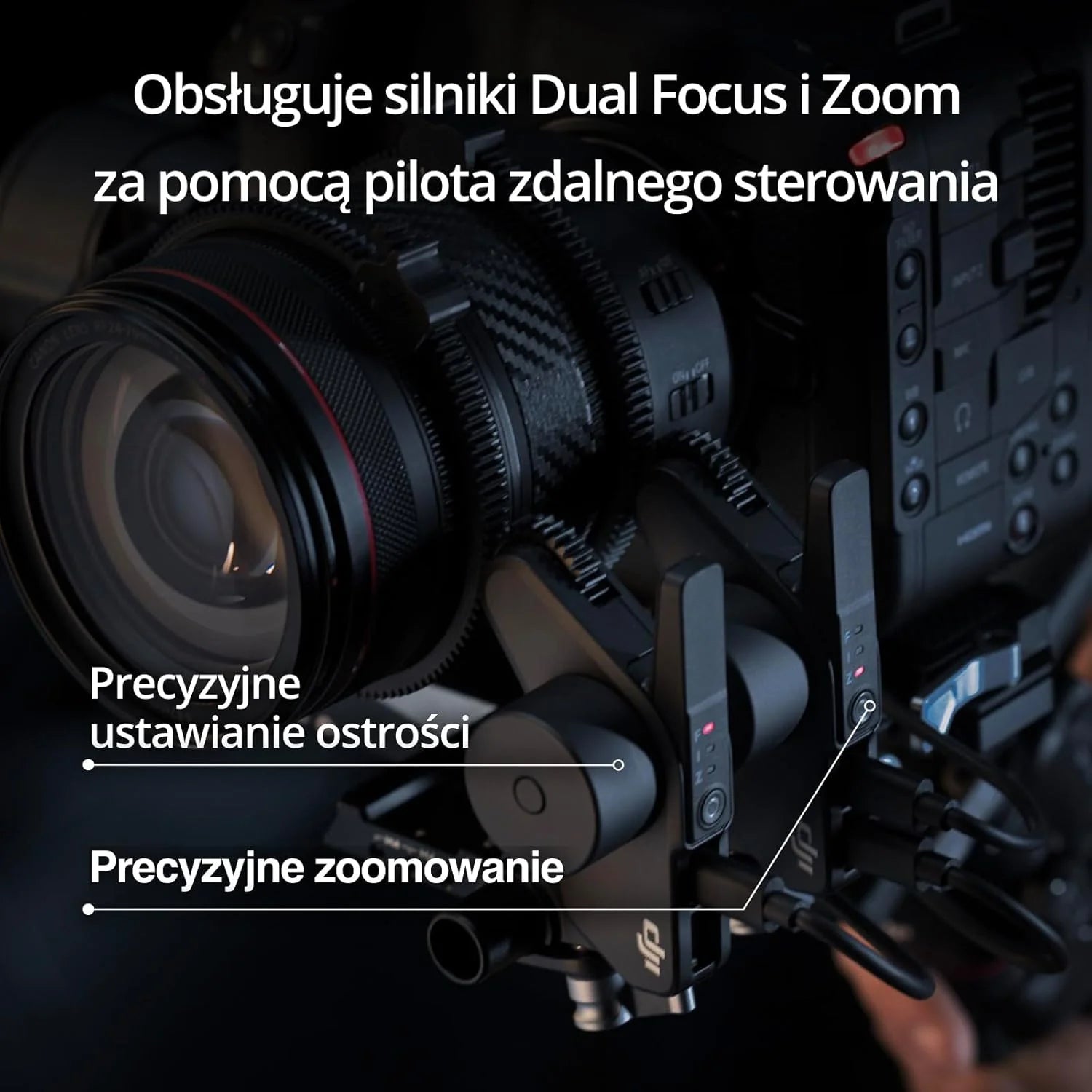 DJI RS 4 Pro, 3-osiowy gimbal do lustrzanek cyfrowych i kamer Canon/Sony/Panasonic/Nikon/Fujifilm, natywne nagrywanie w pionie 2 gen., 4,5 kg udźwigu, silniki Dual Focus i Zoom