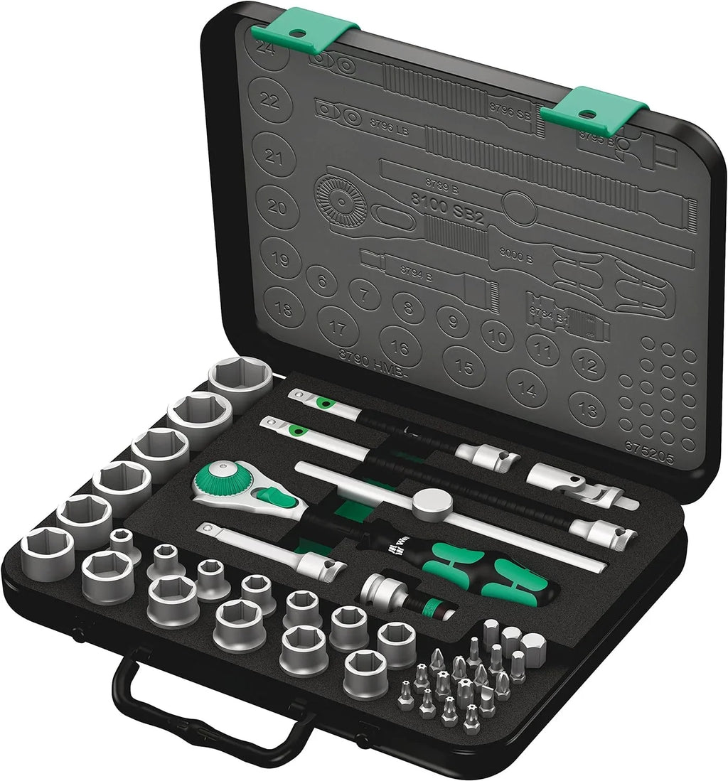 5003594001 8100 SB 2 Zyklop 3/8 Metric Ratchet Set ( Piece of 43)