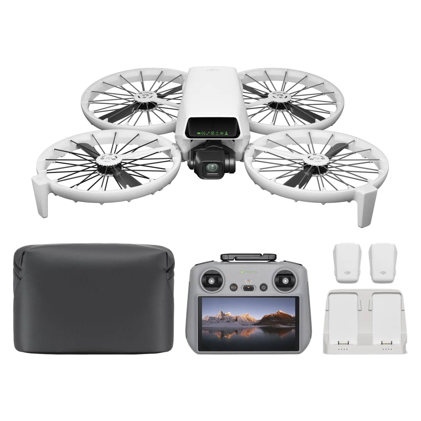 DJI Flip z kontrolerem RC 2 z wyświetlaczem, dron Follow Me z kamerą 4K UHD dla dorosłych, masa poniżej 249 g, 3-osiowy gimbal, transmisja wideo 13 km, start z dłoni i 31 min lotu