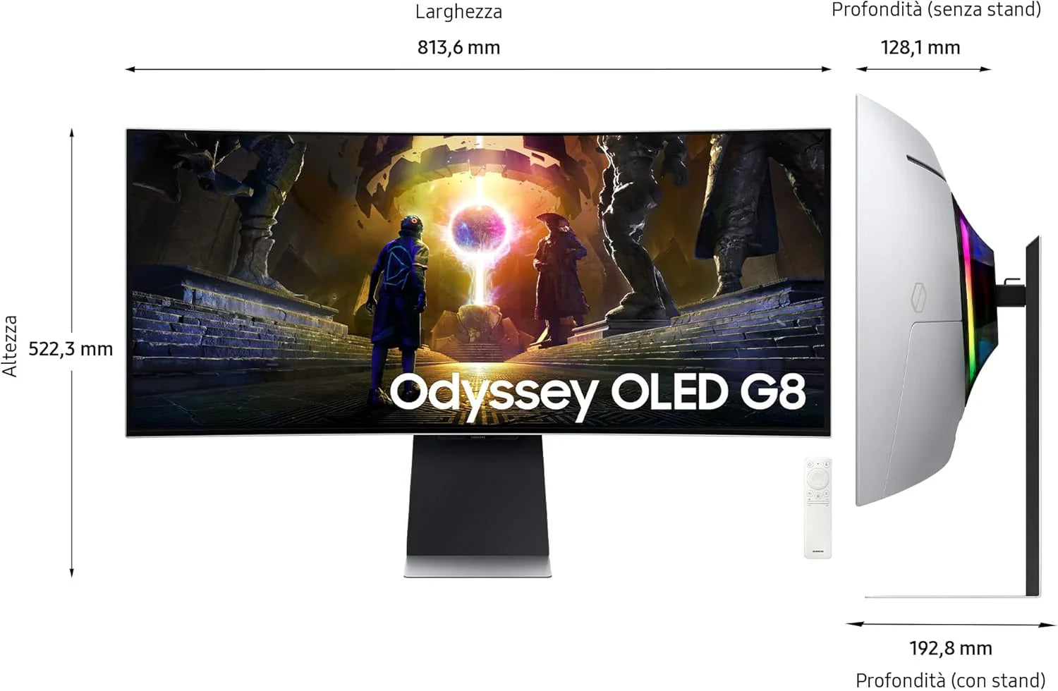 Samsung Odyssey OLED G8 S34DG850SU - Serie G85SD - Monitor OLED - Smart - Gaming - curvo - 86,4 cm (34)