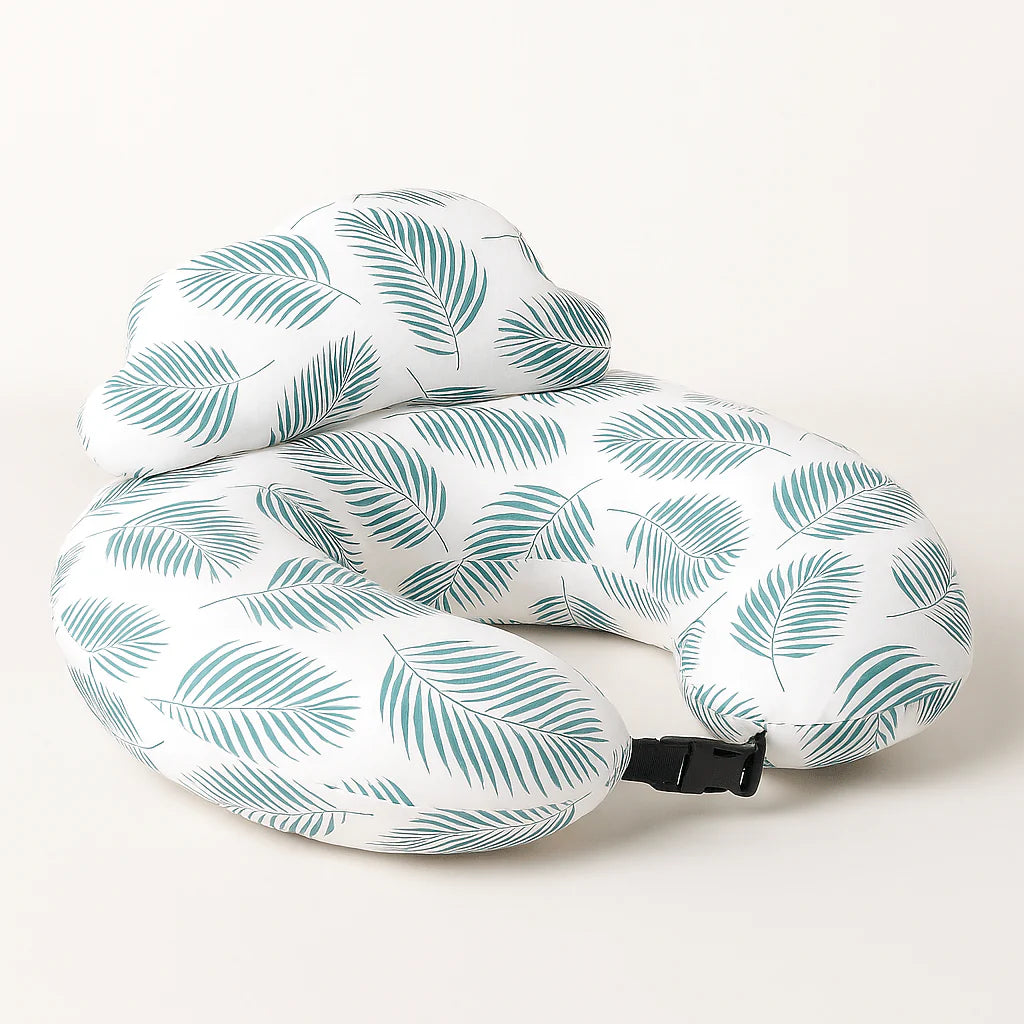 Adjustable Nursing Pillow with C-Shaped Design With Waist Strap