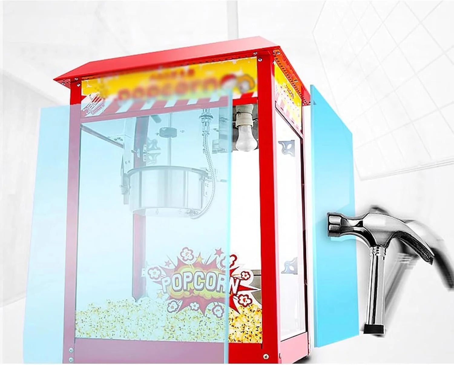 Popcorn Komercyjna maszyna do robienia popcornu Maszyna Automatyczna Elektryczna rozdmuchiwania maszyna do popcornu