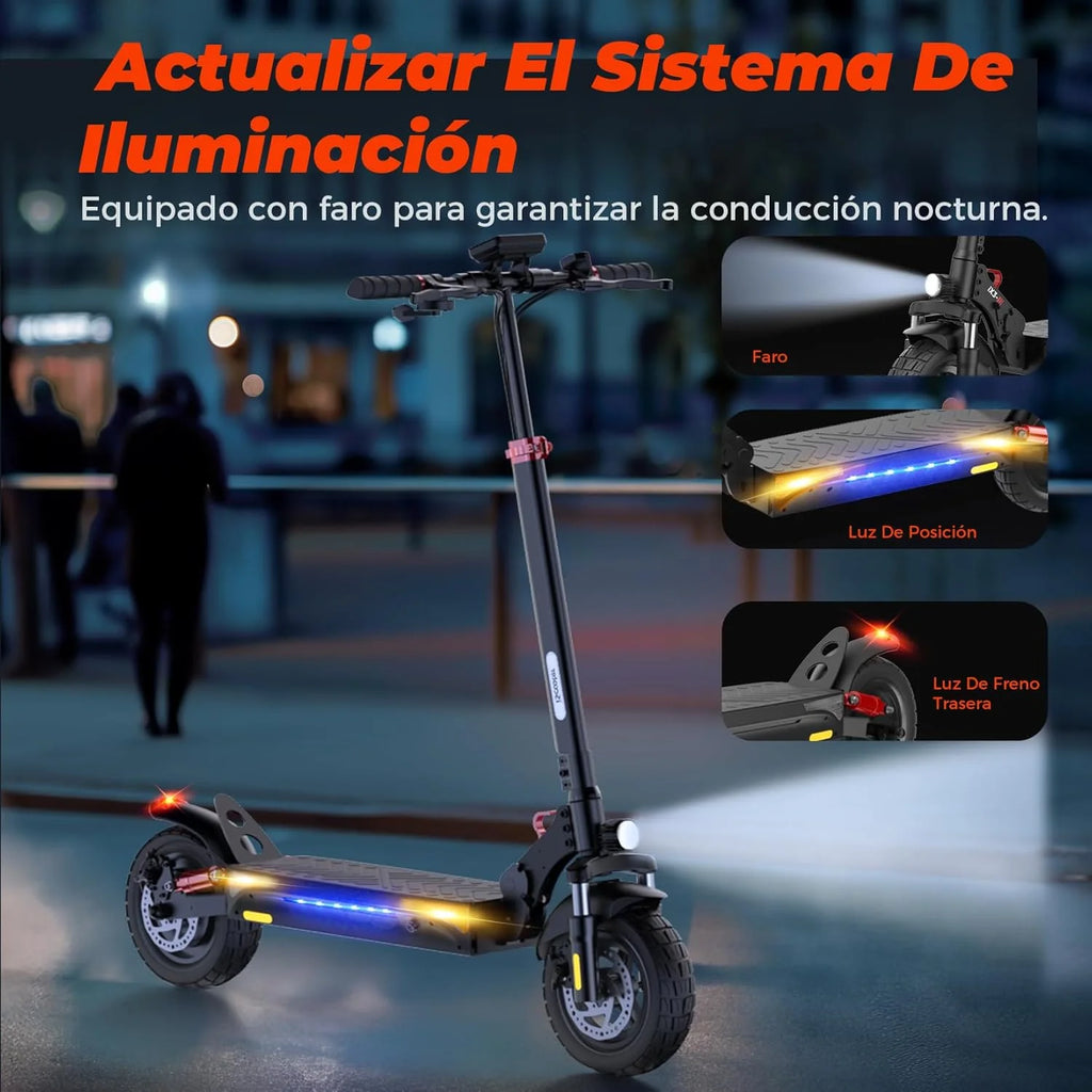 iScooter ix3 hulajnoga elektryczna dla dorosłych, bateria 480WH, maksymalna autonomia 40 km, składana hulajnoga elektryczna, sterowanie aplikacją, ładowanie 120 kg, regulowana kierownica, czterokrotne